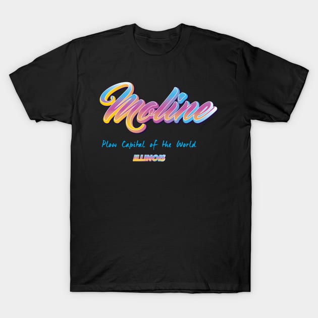 Moline Illinois T-Shirt by BY TRENDING SYAIF